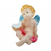 Сувенир Ангел с чашей сидячий, большой, декор (Гипс)