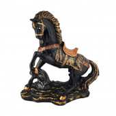 Сувенир гипсовый Конь на дыбах, цветной, бронза, глянец (Гипс)