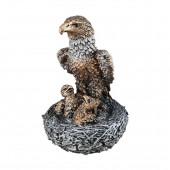Сувенир Орёл с орлятами в гнезде, бронза (Гипс)