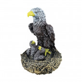 Сувенир Орёл с орлятами в гнезде, цветной (Гипс)