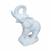 Сувенир гипсовый Слон на подставке №3, белый (Гипс)