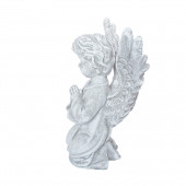 Сувенир Ангел Крылатик большой, камень серый (Гипс)