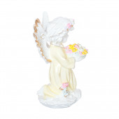 Сувенир Ангел с корзиной цветов, большой, стразы (64) (Гипс)