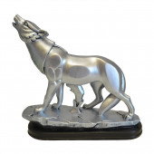 Сувенир гипсовый Волк идущий №3, серебро (Гипс)