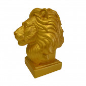Сувенир гипсовый Лев №10, золотой (Гипс)