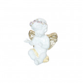 Сувенир Ангел сидящий с жемчужиной (Гипс)