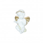 Сувенир Ангел сидящий с жемчужиной (Гипс)