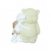 Сувенир Ангел с медведем (Гипс)