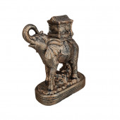 Сувенир гипсовый Слон с седлом, бронза (195) (Гипс)