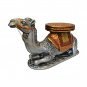 Сувенир гипсовый Верблюд №3, цветной, серый (Гипс)