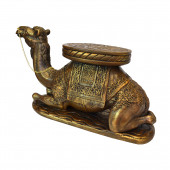 Сувенир гипсовый Верблюд №3, коричнево-золотой (Гипс)