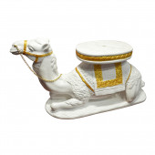 Сувенир гипсовый Верблюд №3, бело-золотой (Гипс)