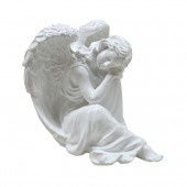 Сувенир Ангел-мечтатель, белый (Гипс)