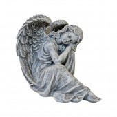 Сувенир Ангел-мечтатель, камень серый (Гипс)