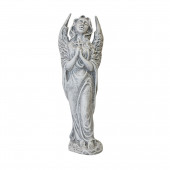 Сувенир Ангел с крестом, камень серый (Гипс)