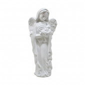 Сувенир Ангел с ребёнком, белый (Гипс)