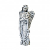 Сувенир Ангел с ребёнком, камень серый (Гипс)