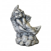 Сувенир Ангел на месяце, камень серый (Гипс)
