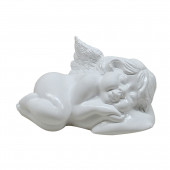 Сувенир Ангел на подушечке, белый (Гипс)
