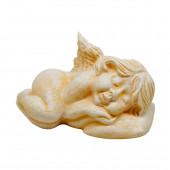 Сувенир Ангел на подушечке, камень слоновая кость (Гипс)