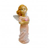 Сувенир Ангелок с сердцем, цветная задувка (Гипс)
