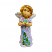 Сувенир Ангелок с букетом, цветная задувка (Гипс)