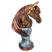 Сувенир гипсовый Девушка с конём (Гипс)