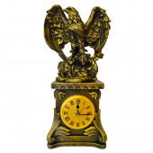 Сувенир гипсовый Часы №2 Орёл, чёрно-золотые (Гипс)