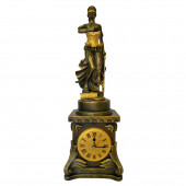 Сувенир гипсовый Часы №3 Фемида, чёрно-золотая (Гипс)