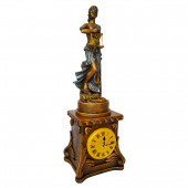 Сувенир гипсовый Часы №3 Фемида, коричнево-золотая (в синем) (Гипс)