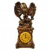 Сувенир гипсовый Часы №2 Орёл, коричнево-золотой (Гипс)