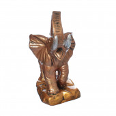 Сувенир гипсовый Слон шагающий средний, бронза (Гипс)