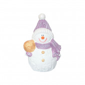 Сувенир гипсовый Снеговик-мини с шариком (Гипс)