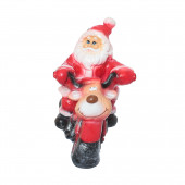 Сувенир гипсовый Санта на мотоцикле большой (Гипс)