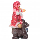 Сувенир гипсовый Санта с оленем (Гипс)