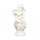 Сувенир Ангел с арфой, слон.кость, золото (Гипс)