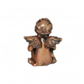Сувенир Валентинчик с сердцем малый, бронза (113) (Гипс)