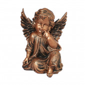 Сувенир Ангел мечтающий большой, бронза (110) (Гипс)