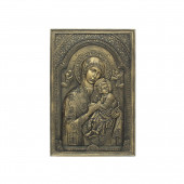 Сувенир Икона Дева Мария и Иисус, светлое золото (Гипс)