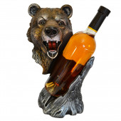 Сувенир-подставка для бутылки Медведь №7, цветной (Гипс)