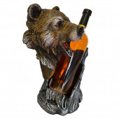 Сувенир-подставка для бутылки Медведь №7, цветной (Гипс)