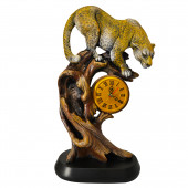 Сувенир Часы №15 Леопард, водная краска (Гипс)