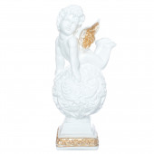 Сувенир Ангел Вдохновение, белый с золотом (Гипс)