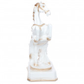 Сувенир Конь на дыбах огромный №3, белый (Гипс)