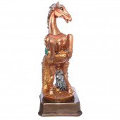 Сувенир Конь на дыбах огромный №4, бронза (Гипс)