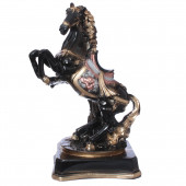 Сувенир Конь на дыбах огромный №3, чёрный (Гипс)