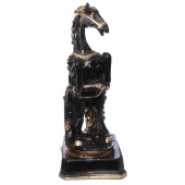 Сувенир Конь на дыбах огромный №3, чёрный (Гипс)