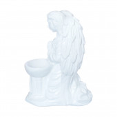 Сувенир Ангел Девочка молящаяся с чашей, белый (Гипс)