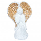 Сувенир Ангел Мария, белый с золотом (Гипс)