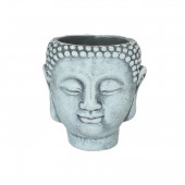 Сувенир-кашпо Голова Будды малая, серый камень (Гипс)